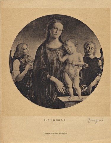 Anonimo — Pittore del San Sebastiano di Pisa - sec. XV - Madonna con Bambino e angeli — insieme